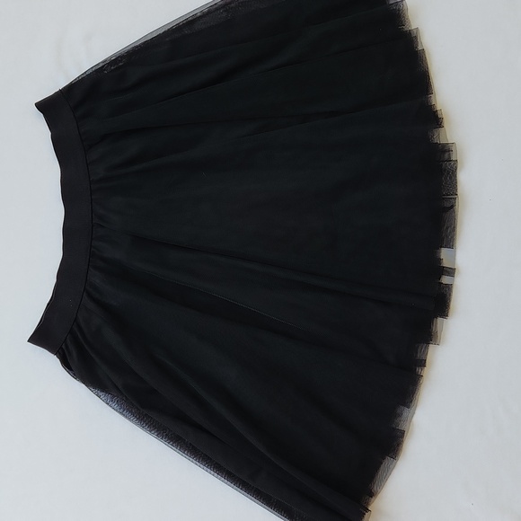 Tulle Balletcore Skirt Black Sheer Mini Fairycore Wednesday Addams Feminine Cute - Picture 3 of 11